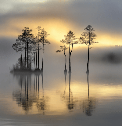 Serene Lake at Sunrise