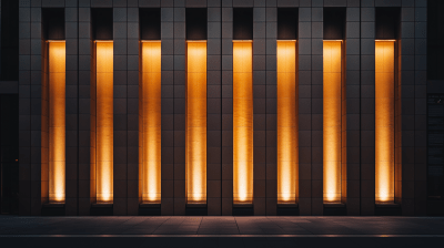Modern Museum Facade at Night