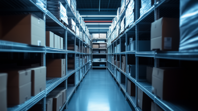 Empty Metal Shelves