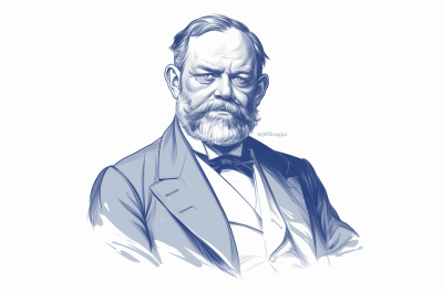 Portrait Sketch of Louis Pasteur