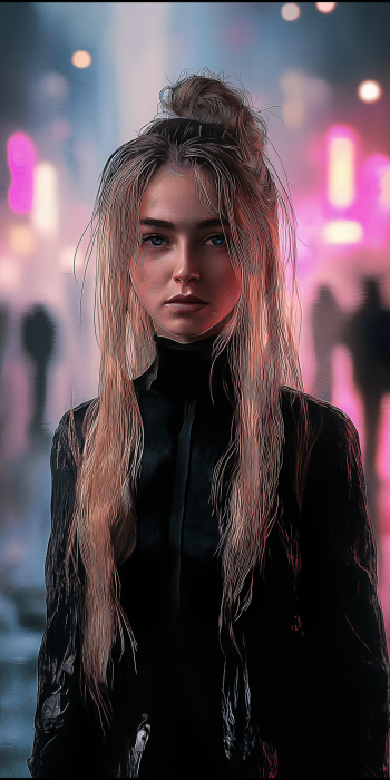 Cyberpunk Woman Illustration