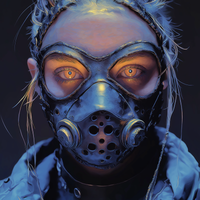 Masked Character Illustration