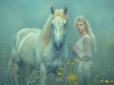 Horses in the Fog