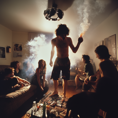 Giant at a House Party
