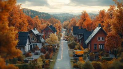 German Rural Village in Autumn