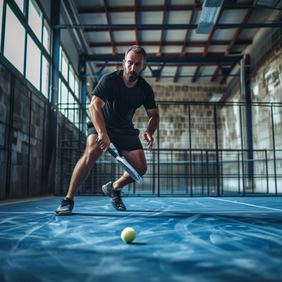 Dynamic Padel Player in Action