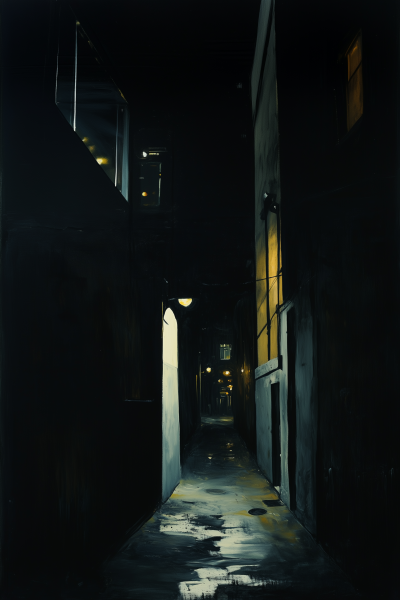 Dark Alley at Night