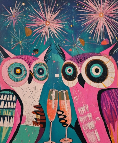 Owls at a Celebration