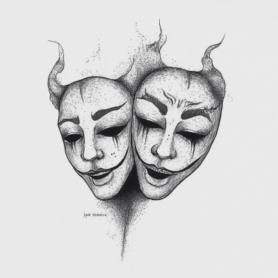 Dual Masks Graphic