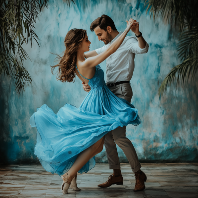 Couple Dancing Salsa