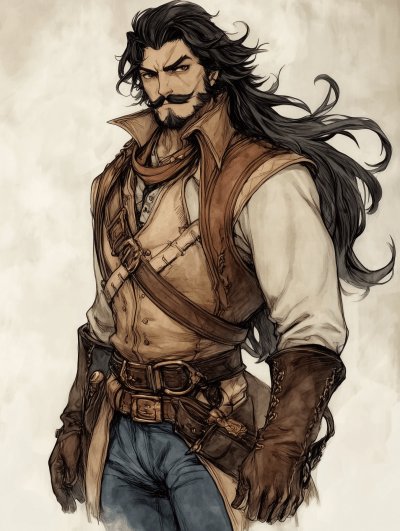 Fantasy Bandit Thug Portrait