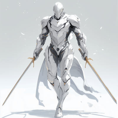 Slim Knight in White Armor