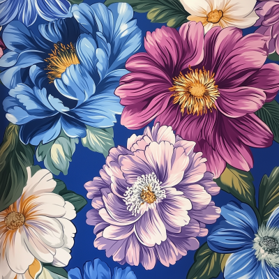 Big Flowers Fabric Design