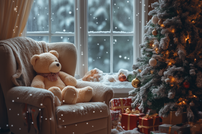 Cozy Christmas Teddy Bear