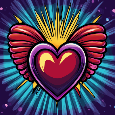 Divine Heart Pop Art Logo