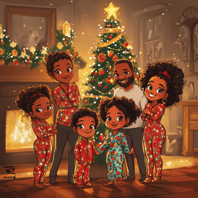 Chibi Family Christmas