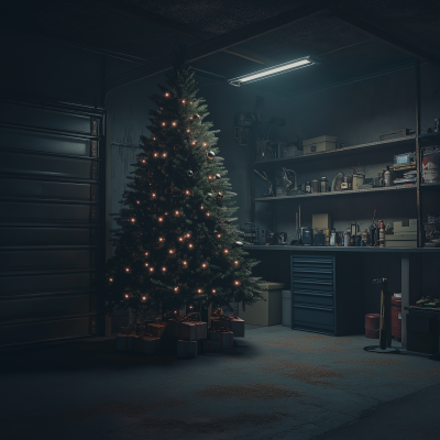 Dark Christmas Tree Setup
