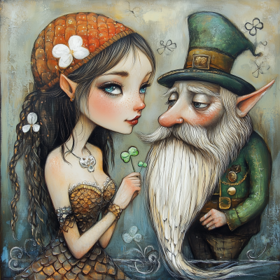 Mermaid and Leprechaun Encounter