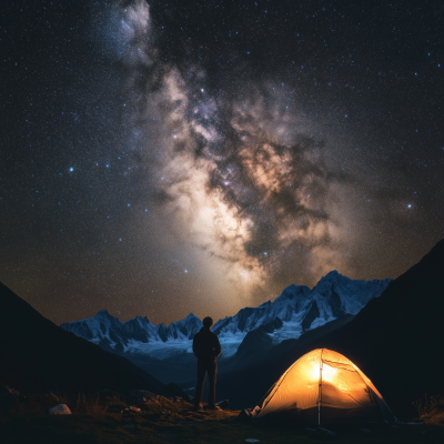 Silhouette Under the Stars