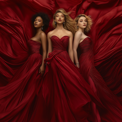 Empowered Women in Red