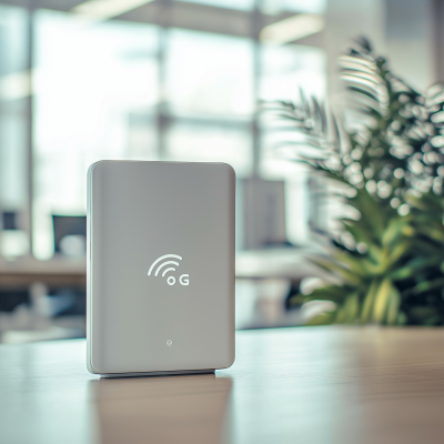 Shiny 5G Modem on Table