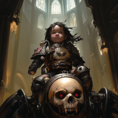 Warhammer 40000 Baby Riding Cyborg