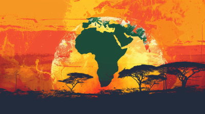 African Landscape Vector