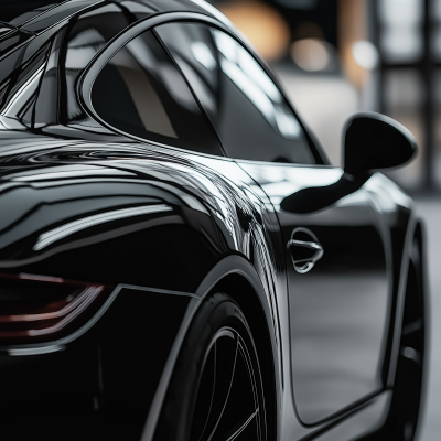 Close-Up of a Car with Tinted Windows