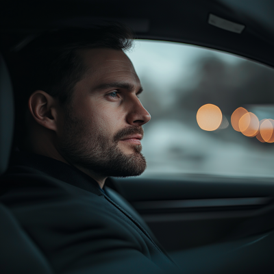 Classy Driver Smiling