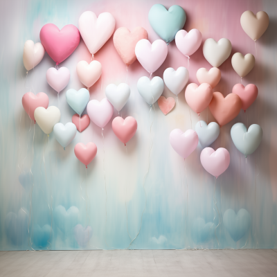 Valentine Hearts Backdrop