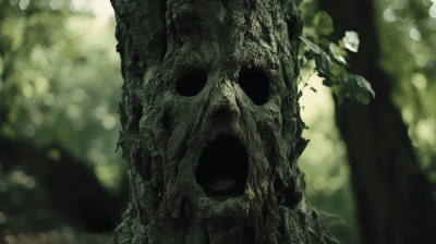 Tree with Scared Face