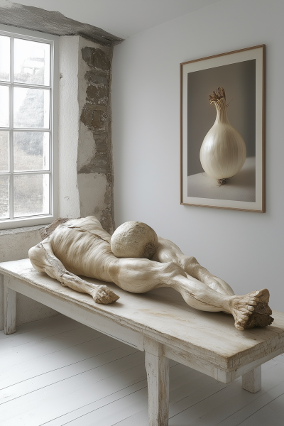 Scarred Body in White Room