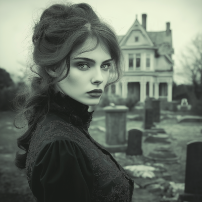 Gothic Beauty in a Vintage Setting