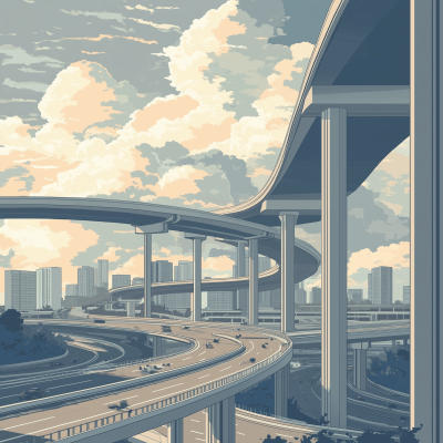 Urban Freeway Landscape