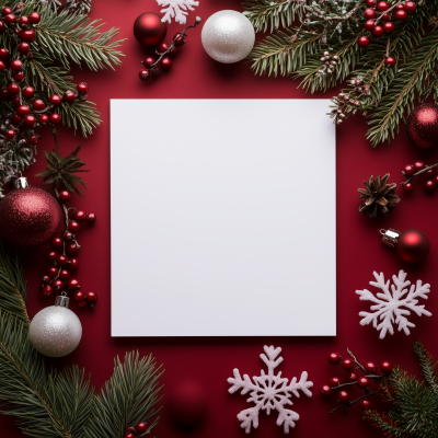 Christmas Decoration with Blank Paper