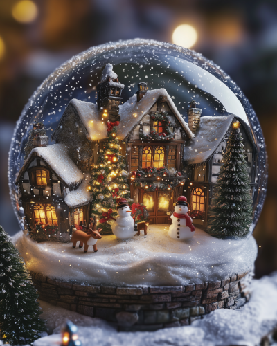 Elegant Christmas Snow Globe