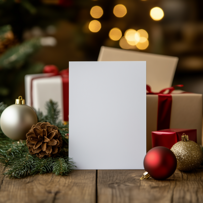 Christmas Greeting Card Mockup