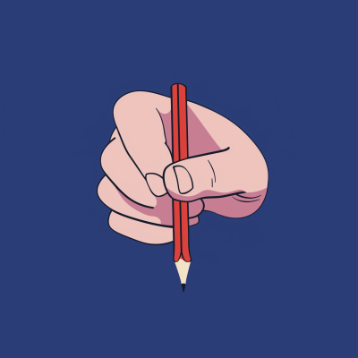 Hand Holding Pencil
