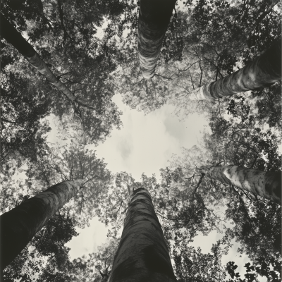 Eerie Trees from Below