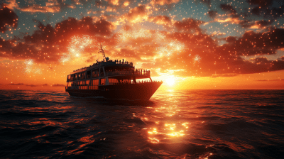 Party Ferry at Sunset