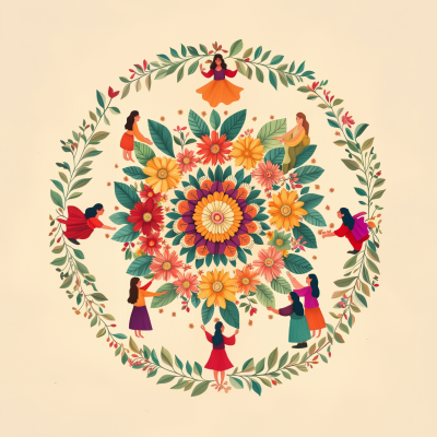 Vibrant Flower Mandala
