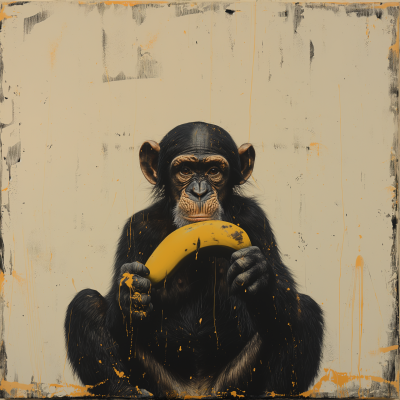 Monkey Eating a Banana