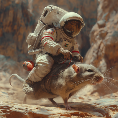 Surreal Spaceman and Rat