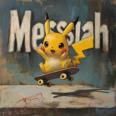 Pikachu Skateboarding