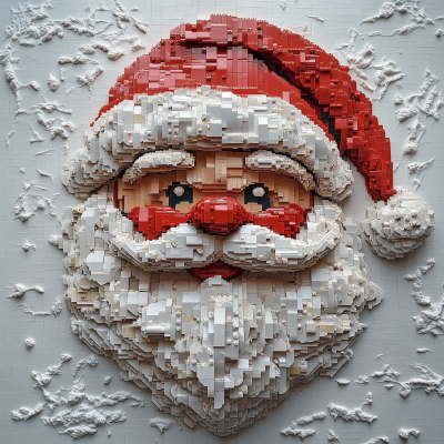 8 Bit Santa Face