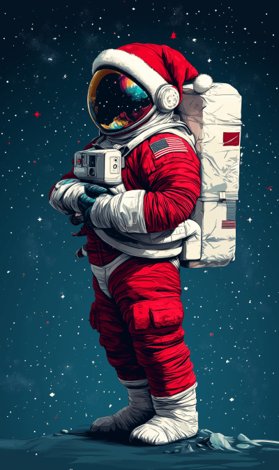 Futuristic Space Suit Santa