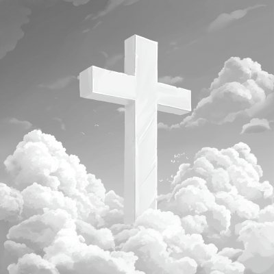 White Cross in the Clouds