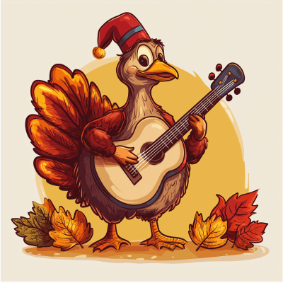 Happy Thanksgiving Music Turkey