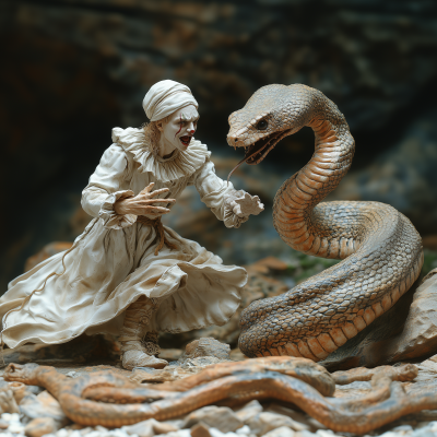Renaissance Jester vs Snake