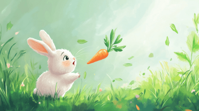 Angry Bunny and the Flying Carrot